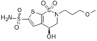 MC94396 (4S)-1,1-dioxide-3,4-dihydro-4-hydroxy-2- 154127-42-1 (S)-3,4-二氢-4-羟基-2-(3-甲氧丙基)-2H-噻吩并[3,2-E]-1,2-噻嗪-6-磺酰胺 1,1-二氧化物