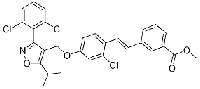 MC87358 (E)-METHYL 3-(2-CHLORO-4-((3-(2,6-DICHLOROPHENYL)-5-ISOPROPYLISOXAZOL-4-YL)METHOXY)STYRYL)BENZOATE 933799-50-9 (E)-METHYL 3-(2-CHLORO-4-((3-(2,6-DICHLOROPHENYL)-5-ISOPROPYLISOXAZOL-4-YL)METHOXY)STYRYL)BENZOATE