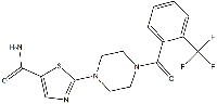 MC78617 2-(4-(2-(TrifluoroMethyl)benzoyl)piperazin-1-yl)thiazole-5-carboxaMide 916888-66-9 2-((4-邻三氟甲基苯甲酰基)-哌嗪基)-噻唑-5-甲酰胺