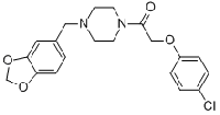 MC85009 1-(2-[4-Chlorophenoxy]acetyl)-4-(3,4-methylenedioxybenzyl)piperazine 34161-24-5 1-(2-[4-氯苯氧基]乙酰基)-4-(3,4-亚甲二氧基苄基)哌嗪
