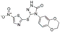 MC81552 4-(2,3-Dihydro-1,4-benzodioxin-6-yl)-2,4-dihydro-5-[(5-nitro-2-thiazolyl)thio]-3H-1,2,4-triazol-3-one 883065-90-5 4-(2,3-DIHYDRO-1,4-BENZODIOXIN-6-YL)-2,4-DIHYDRO-5-[(5-NITRO-2-THIAZOLYL)THIO]-3H-1,2,4-TRIAZOL-3-ONE