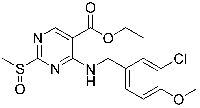 MC64548 4-(3-chloro-4-MethoxybenzylaMino)-5-ethoxycarbonyl-2-MethylsulfinylpyriMidine 330785-82-5 4-(3-氯-4-甲氧基苄基氨基)-5-乙氧羰基-2-甲基亚磺酰嘧啶