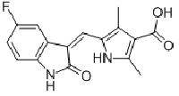 MC85068 5-((Z)-(5-Fluoro-2-oxoindolin-3-ylidene)methyl)-2,4-dimethyl-1H-pyrrole-3-carboxylic acid 356068-93-4 5-((Z)-(5-氟-2-氧代吲哚烷-3-亚基)甲基)-2,4-二甲基-1H-吡咯-3-羧酸