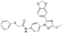 MC81542 N-[4-[5-(1,3-BENZODIOXOL-5-YL)-3-METHOXY-1H-1,2,4-TRIAZOL-1-YL]PHENYL]-2-(PHENYLTHIO)ACETAMIDE 853625-60-2 N-[4-[5-(1,3-BENZODIOXOL-5-YL)-3-METHOXY-1H-1,2,4-TRIAZOL-1-YL]PHENYL]-2-(PHENYLTHIO)ACETAMIDE