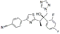 MC84060 4-[2-[(2R,3R)-3-(2,4-difluorophenyl)-3-hydroxy-4-(1,2,4-triazol-1-yl)b utan-2-yl]-1,3-thiazol-4-yl]benzonitrile 182760-06-1 立福康唑