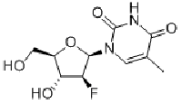 MC75402 1-[(2R,3S,4R,5R)-3-Fluoro-4-hydroxy-5-(hydroxymethyl)oxolan-2-yl]-5-methylpyrimidine-2,4-dione 69256-17-3 2'-氟-5-甲基阿拉伯糖基尿嘧啶
