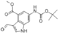 MC75861 METHYL 6-N-BOC-AMINO-3-FORMYL-1H-INDOLE-4-CARBOXYLATE 731810-57-4 6-((叔丁氧基羰基)氨基)-3-甲酰基-1H-吲哚-4-羧酸甲酯