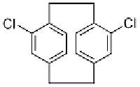 MC38253  5,12-Dichlorotricyclo[8.2.2.2~4,7~]hexadeca-1(12),4,6,10,13,15-hexaene  [27414-57-9]