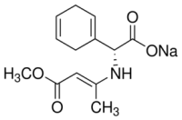 MC63979 (R)-(+)-α-[(3-Methoxy-1-methyl-3-oxo-1-propenyl)amino]-1,4-cyclohexadiene-1-acetic acid sodium salt 26774-89-0 (R)-(+)-α-[(3-甲氧基-1-甲基-3-氧代-1-丙烯基)氨基]-1,4-环己二烯-1-乙酸钠盐
