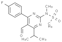 MC42845  4-(4-氟苯基)-6-异丙基-2-[(N-甲基-N-甲磺酰)氨基]嘧啶-5-甲醛  [147118-37-4]