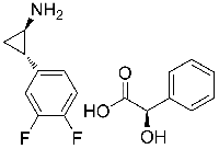 MC64980 (1R,2S)-2-(3,4-Difluorophenyl)cyclopropanaminium (2R)-hydroxy(phenyl)ethanoate 376608-71-8 (1R,2S)-2-(3,4-二氟苯基)环丙胺 (R)-扁桃酸盐