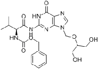 MC96057 N-[(Phenylmethoxy)carbonyl]-L-valine 2-[(2-amino-1,6-dihydro-6-oxo-9H-purin-9-yl)methoxy]-3-hydroxypropyl ester 194154-40-0 N-苄氧羰基-L-缬氨酸 2-[(2-氨基-1,6-二氢-6-氧代-9H-嘌呤-9-基)甲氧基]-3-羟基丙基酯