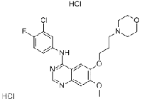 MC26147  4-(3-氯-4-氟苯基氨基)-7-甲氧基-6-[3-(4-吗啉基)丙氧基]喹唑啉二盐酸盐  [184475-56-7]