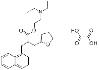 MC84906 alpha-(1-Naphthylmethyl)-2-tetrahydrofuranpropionic acid diethylaminoethyl ester oxalate 3200-06-4 alpha-(1-萘甲基)-2-四氢呋喃丙酸二乙胺基乙基酯草酸盐
