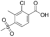 MC60372 2-chloro-3-methyl-4-(methylsulfonyl)benzoic acid 106904-09-0 2-氯-3-甲基-4-(甲基磺酰)苯甲酸