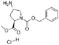 MC72657 (2R,4S)-4-AMINO-1-CBZ-PYRROLIDINE-2-CARBOXYLIC ACID METHYL ESTER-HCl 489446-77-7 (2R,4S)-4-AMINO-1-CBZ-PYRROLIDINE-2-CARBOXYLIC ACID METHYL ESTER-HCl