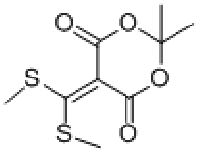 MC81651 5-[BIS(METHYLSULFANYL)METHYLENE]-2,2-DIMETHYL-1,3-DIOXANE-4,6-DIONE 100981-05-3 5-[双(甲基硫代)亚甲基]-2,2-二甲基-1,3-二噁烷-4,6-二酮