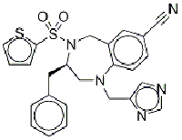 MC84222 (4R)-4-benzyl-2-(3H-imidazol-4-ylmethyl)-5-thiophen-2-ylsulfonyl-2,5-diazabicyclo[5.4.0]undeca-8,10,12-triene-9-carbonitrile 195987-41-8 (4R)-4-benzyl-2-(3H-imidazol-4-ylmethyl)-5-thiophen-2-ylsulfonyl-2,5-diazabicyclo[5.4.0]undeca-8,10,12-triene-