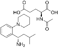 MC63394 (S,S)-3-Methyl-1-(2-Piperidinophenyl)Butylamine, N-Acetyl-Glutamate Salt 219921-94-5 (S)-3-甲基-1-[2-(1-哌啶基)苯基]丁胺.N-乙酰-L-谷氨酸盐