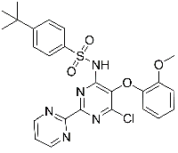 MC61911 4-Tert-Butyl-N-(6-Chloro-5-(2-Methoxyphenoxy)-2,2-Bipyrimidin-4-yl)Benzenesulfonamide 150727-06-3 N-[6-氯-5-(2-甲氧基苯氧基)[2,2'-二嘧啶]-4-基]-4-叔丁基苯磺酰胺