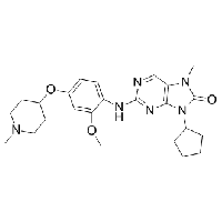 MC80106 AZ 3146 1124329-14-1 9-cyclopentyl-2-(2-methoxy-4-(1-methylpiperidin-4-yloxy)phenylamino)-7-methyl-7H-purin-8(9H)-one