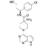 MC81216 AZD5363 1143532-39-1 4-Piperidinecarboxamide, 4-amino-N-[(1S)-1-(4-chlorophenyl)-3-hydroxypropyl]-1-(7H-pyrrolo[2,3-d]pyrimidin-4-yl)-