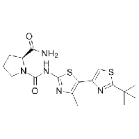 MC80135 (2S)-N1-(5-(2-tert-butylthiazol-4-yl)-4-methylthiazol-2-yl)pyrrolidine-1,2-dicarboxamide 1166227-08-2 (2S)-N1-(2-叔丁基-4'-甲基[4,5'-联噻唑]-2'-基)-1,2-吡咯烷二甲酰胺