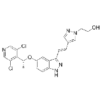 MC41732  4-[(1E)-2-[5-[(1R)-1-(3,5-二氯-4-吡啶基)乙氧基]-1H-吲唑-3-基]乙烯基]-1H-吡唑-1-乙醇  [1254473-64-7]