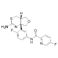 MC41760  N-[3-[(4aS,7aS)-2-氨基-4a,5-二氢-4H-呋喃并[3,4-d][1,3]噻嗪-7a(7H)-基]-4-氟苯基]-5-氟-2-吡啶甲酰胺  [1262036-50-9]