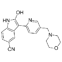 MC80835 AZD1080 612487-72-6 1H-Indole-5-carbonitrile, 2-hydroxy-3-[5-(4-morpholinylmethyl)-2-pyridinyl]-
