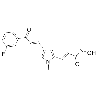 MC81007 (E)-3-(4-((E)-3-(3-fluorophenyl)-3-oxoprop-1-enyl)-1-methyl-1H-pyrrol-2-yl)-N-hydroxyacrylamide 852475-26-4 (E)-3-(4-((E)-3-(3-fluorophenyl)-3-oxoprop-1-enyl)-1-methyl-1H-pyrrol-2-yl)-N-hydroxyacrylamide