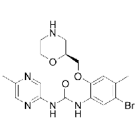 MC51755  N-[5-溴-4-甲基-2-[(2S)-2-吗啉甲氧基]苯基]-N'-(5-甲基-2-吡嗪基)脲  [911222-45-2]