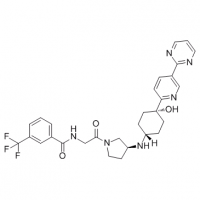 MC83026 Benzamide, N-[2-[(3S)-3-[[cis-4-hydroxy-4-[5-(2-pyrimidinyl)-2-pyridinyl]cyclohexyl]amino]-1-pyrrolidinyl]-2-oxoethyl]-3-(trifluoromethyl)- 1372407-07-2 Benzamide, N-[2-[(3S)-3-[[cis-4-hydroxy-4-[5-(2-pyrimidinyl)-2-pyridinyl]cyclohexyl]amino]-1-p
