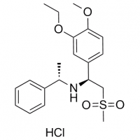 MC83388 Benzenemethanamine, 3-ethoxy-4-methoxy-α-[(methylsulfonyl)methyl]-N-[(1S)-1-phenylethyl]-, hydrochloride (1:1), (αS)- 1450759-47-3 Benzenemethanamine, 3-ethoxy-4-methoxy-α-[(methylsulfonyl)methyl]-N-[(1S)-1-phenylethyl]-, hydrochloride (1:1), (αS)