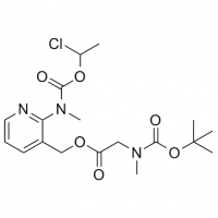 MC84996 N-Methyl-N-(3-[((N-tert-butoxycarbonyl-N-methylamino)acetoxy)methyl)pyridin-2-yl]carbamic acid 1-chloroethyl ester 338990-31-1 N-Methyl-N-(3-[((N-tert-butoxycarbonyl-N-methylamino)acetoxy)methyl)pyridin-2-yl]carbamic acid 1-chloroethyl ester