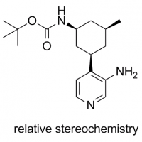 MC82366 Carbamic acid, N-[(1R,3S,5R)-3-(3-amino-4-pyridinyl)-5-methylcyclohexyl]-, 1,1-dimethylethyl ester, rel- 1210418-12-4 Carbamic acid, N-[(1R,3S,5R)-3-(3-amino-4-pyridinyl)-5-methylcyclohexyl]-, 1,1-dimethylethyl ester, rel-