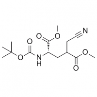 MC83227 L-Glutamic acid, 4-(cyanomethyl)-N-[(1,1-dimethylethoxy)carbonyl]-, 1,5-dimethyl ester 1417526-05-6 L-Glutamic acid, 4-(cyanomethyl)-N-[(1,1-dimethylethoxy)carbonyl]-, 1,5-dimethyl ester