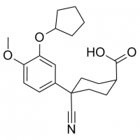 MC83552 trans-4-Cyano-4-[3-(cyclopentyloxy)-4-methoxyphenyl]cyclohexanecarboxylic acid 153259-69-9 trans-4-Cyano-4-[3-(cyclopentyloxy)-4-methoxyphenyl]cyclohexanecarboxylic acid