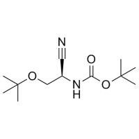 MC83850 Carbamic acid, N-[(1R)-1-cyano-2-(1,1-dimethylethoxy)ethyl]-, 1,1-dimethylethyl ester 1673534-99-0 Carbamic acid, N-[(1R)-1-cyano-2-(1,1-dimethylethoxy)ethyl]-, 1,1-dimethylethyl ester
