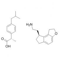 MC82447 Benzeneacetic acid, α-methyl-4-(2-methylpropyl)-, (αS)-, compd. with (8S)-1,6,7,8-tetrahydro-2H-indeno[5,4-b]furan-8-ethanamine (1:1) 1227056-68-9 Benzeneacetic acid, α-methyl-4-(2-methylpropyl)-, (αS)-, compd. with (8S)-1,6,7,8-tetrahydro-2H-inde
