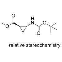MC83713 Cyclopropanecarboxylic acid, 2-[[(1,1-dimethylethoxy)carbonyl]amino]-, methyl ester, trans- 162129-55-7 Cyclopropanecarboxylic acid, 2-[[(1,1-dimethylethoxy)carbonyl]amino]-, methyl ester, trans-