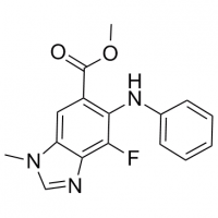 MC83193 methyl 4-fluoro-1-methyl-5-(phenylamino)-1H-benzo[d]imidazole-6-carboxylate 1415564-48-5 methyl 4-fluoro-1-methyl-5-(phenylamino)-1H-benzo[d]imidazole-6-carboxylate