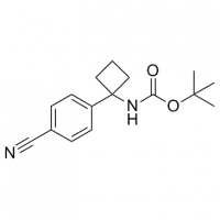 MC81750 Carbamic acid, N-[1-(4-cyanophenyl)cyclobutyl]-, 1,1-dimethylethyl ester 1032349-97-5 Carbamic acid, N-[1-(4-cyanophenyl)cyclobutyl]-, 1,1-dimethylethyl ester