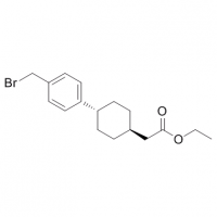 MC82983 Cyclohexaneacetic acid, 4-[4-(bromomethyl)phenyl]-, ethyl ester, trans- 1359943-47-7 Cyclohexaneacetic acid, 4-[4-(bromomethyl)phenyl]-, ethyl ester, trans-