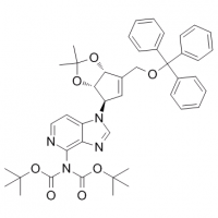 MC82350 Imidodicarbonic acid, 2-[1-[(3aS,4R,6aR)-3a,6a-dihydro-2,2-dimethyl-6-[(triphenylmethoxy)methyl]-4H-cyclopenta-1,3-dioxol-4-yl]-1H-imidazo[4,5-c]pyridin-4-yl]-, 1,3-bis(1,1-dimethylethyl) ester 1207561-02-1 Imidodicarbonic acid, 2-[1-[(3aS,4R,6aR)