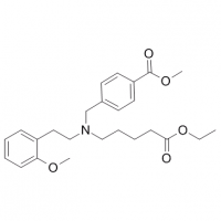 MC84950 Benzoic acid, 4-[[(5-ethoxy-5-oxopentyl)[2-(2-methoxyphenyl)ethyl]amino]methyl]-, methyl ester 329774-41-6 Benzoic acid, 4-[[(5-ethoxy-5-oxopentyl)[2-(2-methoxyphenyl)ethyl]amino]methyl]-, methyl ester