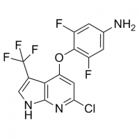 MC82316 Benzenamine, 4-[[6-chloro-3-(trifluoromethyl)-1H-pyrrolo[2,3-b]pyridin-4-yl]oxy]-3,5-difluoro- 1203656-90-9 Benzenamine, 4-[[6-chloro-3-(trifluoromethyl)-1H-pyrrolo[2,3-b]pyridin-4-yl]oxy]-3,5-difluoro-