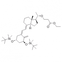 MC85326 Propanoic acid, 3-[(1S)-1-[(1S,3aS,4E,7aS)-4-[(2Z)-[(3S,5R)-3,5-bis[[(1,1-dimethylethyl)dimethylsilyl]oxy]-2-methylenecyclohexylidene]ethylidene]octahydro-7a-methyl-1H-inden-1-yl]ethoxy]-, ethyl este 413571-27-4 Propanoic acid, 3-[(1S)-1-[(1S,3aS,