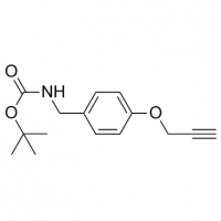 MC83062 Carbamic acid, N-[[4-(2-propyn-1-yloxy)phenyl]methyl]-, 1,1-dimethylethyl ester 1380401-33-1 Carbamic acid, N-[[4-(2-propyn-1-yloxy)phenyl]methyl]-, 1,1-dimethylethyl ester
