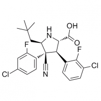 MC82400 L-Proline, 3-(3-chloro-2-fluorophenyl)-4-(4-chloro-2-fluorophenyl)-4-cyano-5-(2,2-dimethylpropyl)-, (3R,4S,5R)- 1219089-32-3 L-Proline, 3-(3-chloro-2-fluorophenyl)-4-(4-chloro-2-fluorophenyl)-4-cyano-5-(2,2-dimethylpropyl)-, (3R,4S,5R)-